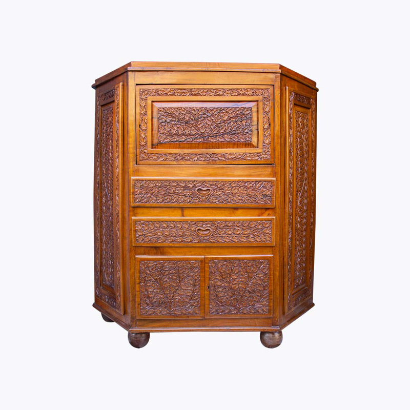 Kephart 104cm Solid Wood Mini Bar