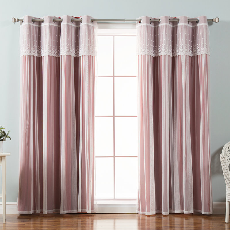 Paire de rideaux obscurcissant et isolant avec œillets Crenshaw, L 52 po x H 84 po, Cardinal rouge