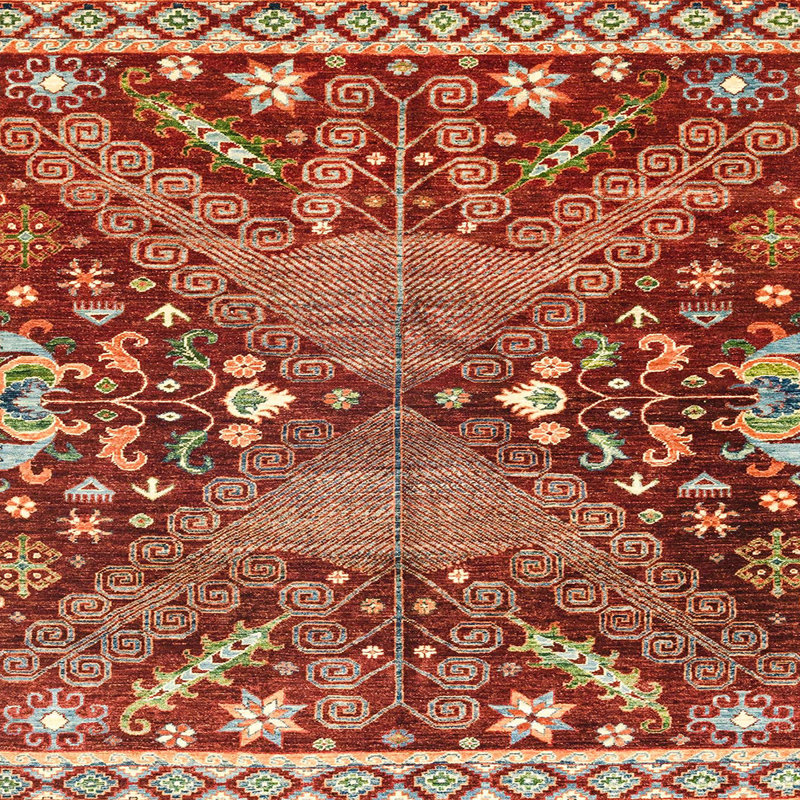 Tapis abstrait moderne 2984, Carré 4 pi