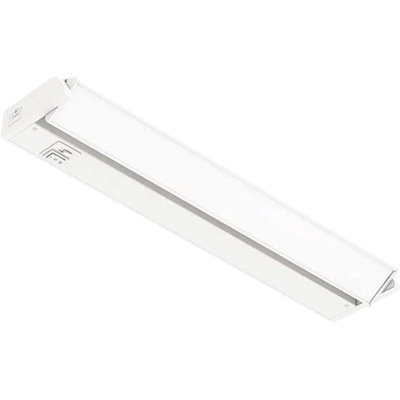 Inlight 18-inch Swivel LED Under Cabinet Lights, Glass Lens, Selectable White 2700K/4000K/5000K, Dimmable with Wall Dimmers, White Finish, IN-0202-2-WH