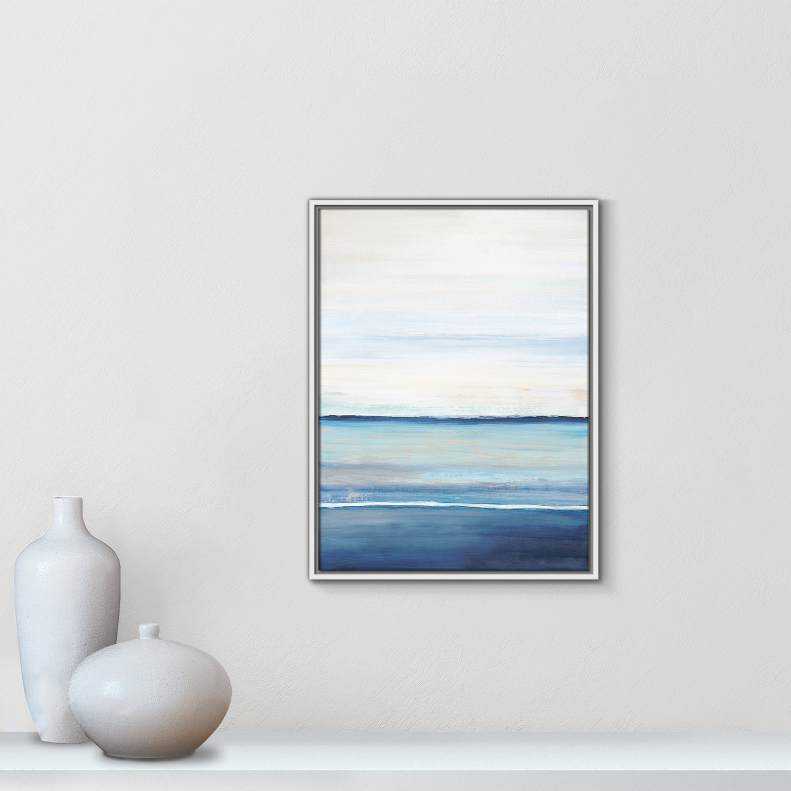 Distant Whispers by Filippo Ioco - Painting Print, White Framed Canvas, 25.5" H x 19.5" W x 2" D