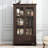 Latwon Glass Door Dining Cabinet with Drawer-1547241043