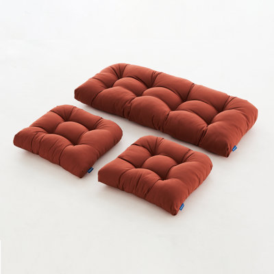 Ensemble de 3 coussins d'extérieur pour causeuse