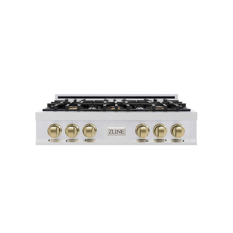 Autograph Edition 36" Gas Cooktop with 6 Burners, Champagne Bronze