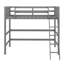 Lit mezzanine simple en bois avec échelle-916055668