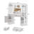 Johnetta Vanity Set with Lighted Mirror, Modern Makeup Vanity Dressing Table