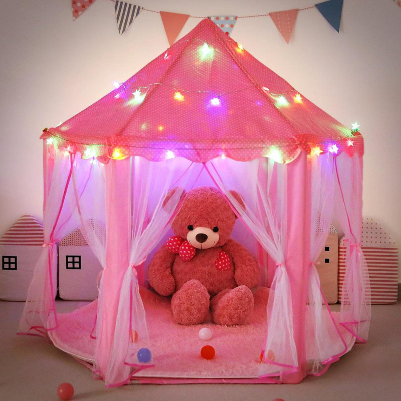 Tente de château de princesse pliante portative pour enfants