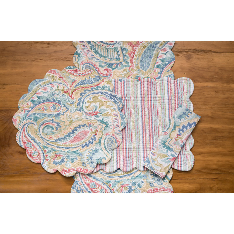 Maisie Multi-Color Cotton Paisley Table Runner