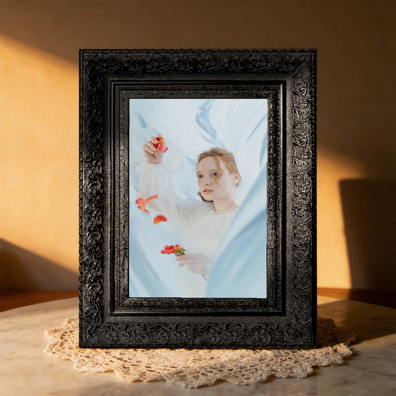 Cadre de table noir 1 PC 5 "x 7" avec orientation portrait ou paysage