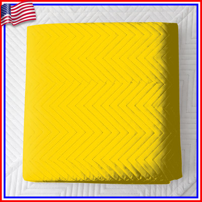 Solid Yellow Quilted Bedspread 