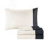 Ensemble d'édredon à motif écossais 7 pièces avec draps bleu sarcelle / noir-122524804