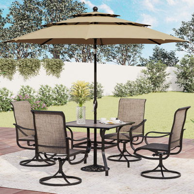 Leonard 4 - Person Patio Dining Set with Square Table