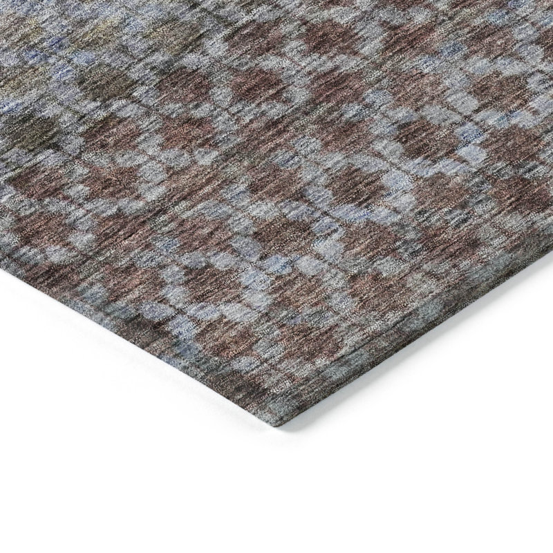 Machine Washable Indoor/Outdoor Chantille ACN1168 StripesRug, 8' x 10', Brown