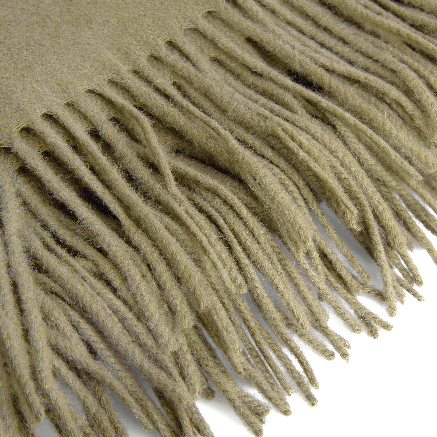 Hudie Wool Throw Blanket, Biscue