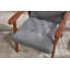 66cm wide Mid-Century Accent Chair With Wooden Armrests & Tufted Upholstered Seat-1847933667