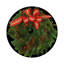 Christmas Wreath Vegan Leather Round Pebble Placemat-536980164