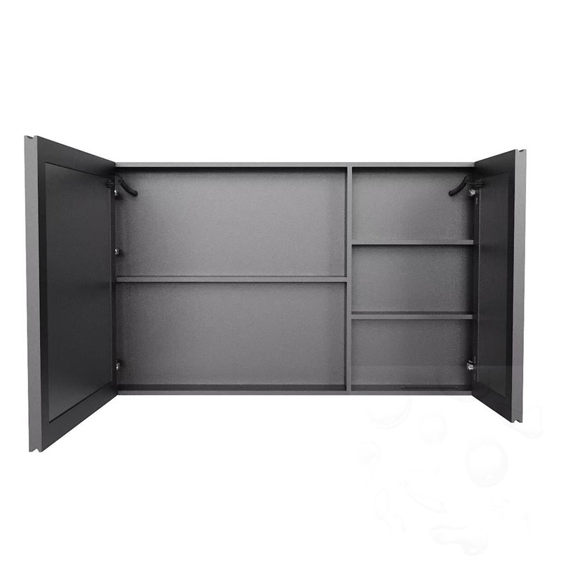 LED Mirror Bathroom Cabinet With 2 Doors, 27.6" H x 39.3" W x 5.1" D