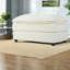 Canapés modulaires confortables, revêtement en chenille beige, ensemble de salon spacieux