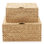 Water Hyacinth Rectangular Storage Baskets with Lids (Natural - Medium/Large)