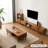 Brown Solid Wood Rectangular Coffee Table-850281070-850281057