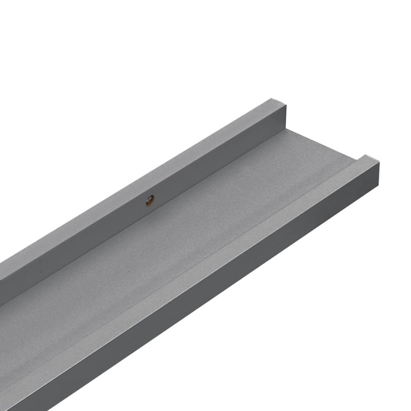 Floating Shelf, 1.2" H x 39.4" W x 3.5" D, Gray