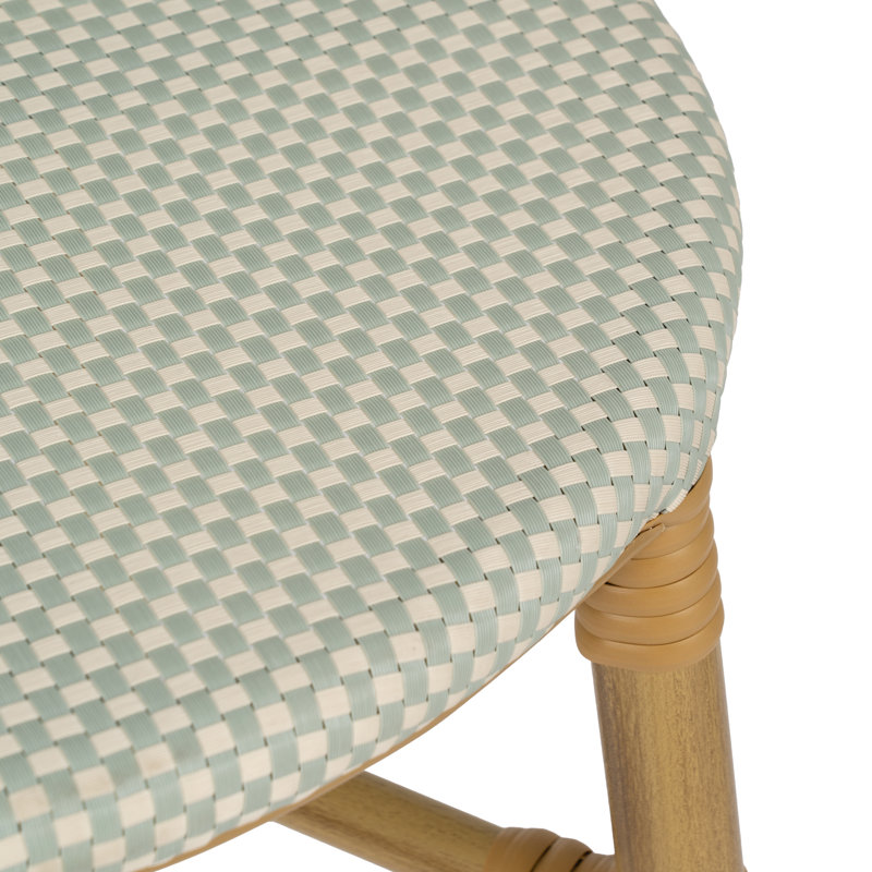 Stacking Patio Dining Side Chair, Green