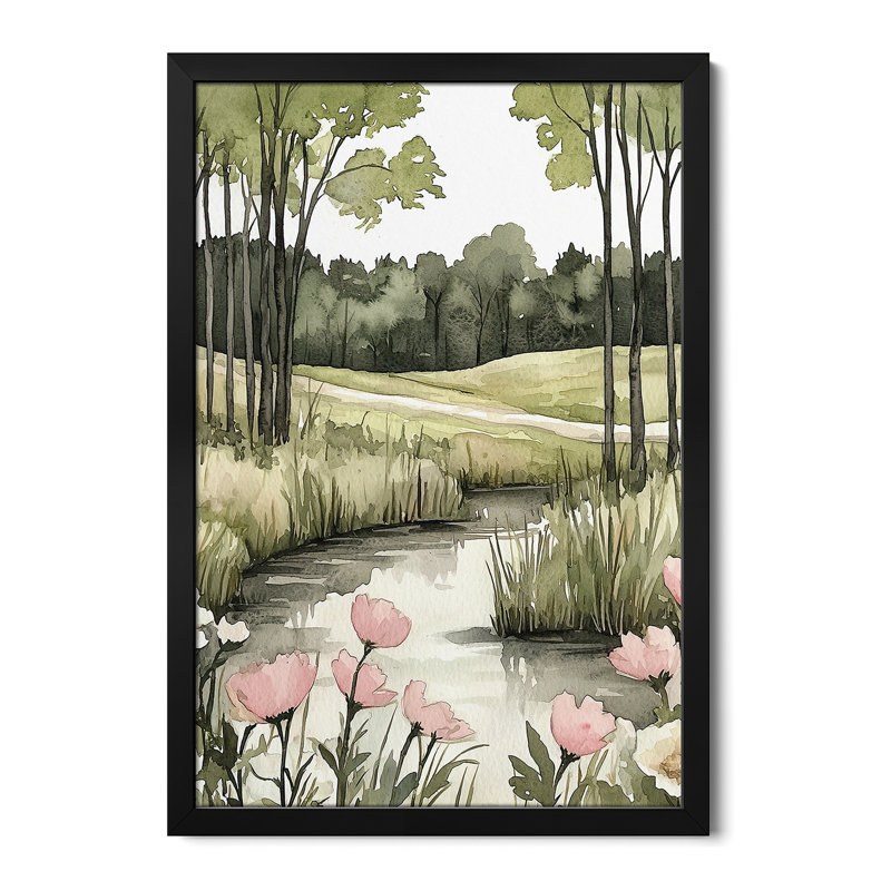 Printemps Serenity I - reproduction d'art murale - affiche de galerie, H 24 po x l 16 po
