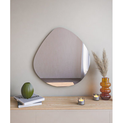 Modern Dresser Mirror, 23.6 x 23.6 x 0.9 Inches | 100% MDF with Ecological Flotal-E Mirror | Stylish Black Color, Wall-Mountable Design | Perfect for Contemporary Bedrooms & Living Spaces, Durable and Elegant