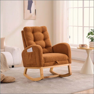 Chaise berçante d'appoint avec repose-pieds