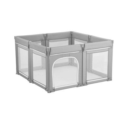 Extra Large Baby Playpen with Zippered Door, Foldable Safety Activity Center & Breathable Mesh Toddler Fence for Indoor/Outdoor Use