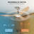 3-Blade Modern Farmhouse Smart LED Ceiling Fan with Dimmable Light and Remote Control-649755471-638042302