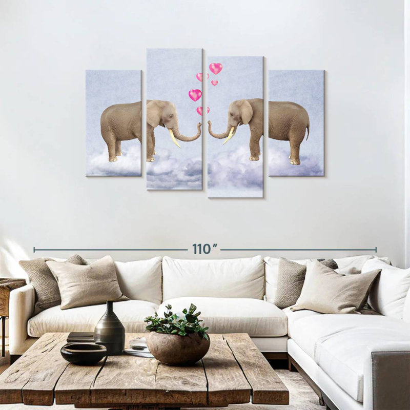 Hardie Elephant Love, 48" H x 75" W