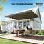 Brinli Dakota Fields Dark Grey Polyester Replacement Canopy for Pergola