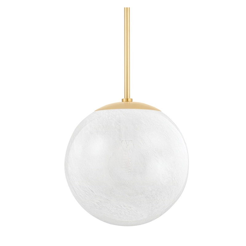 Burlington 1 Light Pendant - Aged Brass, 12" Diameter, Aged Brass
