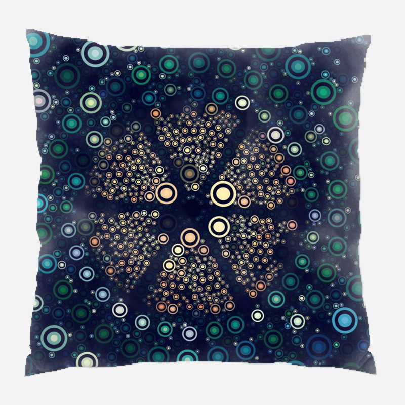Design Geometric Microsuede Reversible Throw Pillow