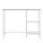Conneautville Glass Top Metal Base Writing Desk-1111912575
