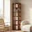 6-tier Solid Wood Rotating Bookcase