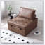 Canapé-lit polyvalent en similicuir avec repose-pieds-515994307