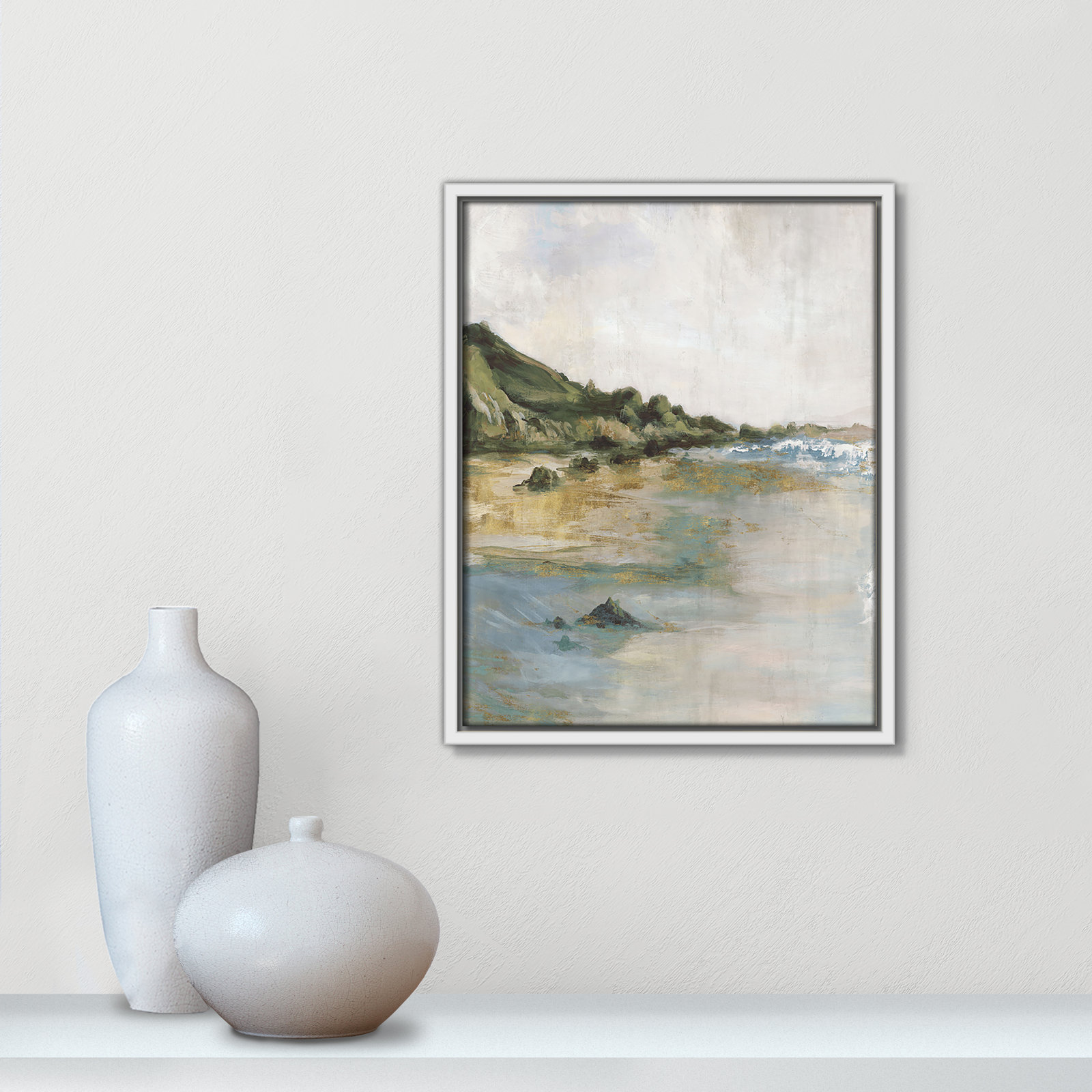 Cordoba "Tide's Edge" Print, 15.5" H x 12.5" W, White
