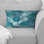 Turquoise Silver Metallic Glam II - Glam Lumbar Pillow