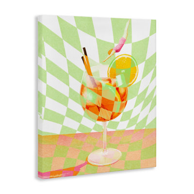 Toile cocktail rétro Summer Swimmer, design par Lil 'Rue