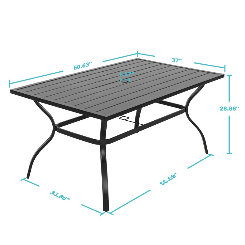 6 - Person Patio Dining Set with Rectangular Table