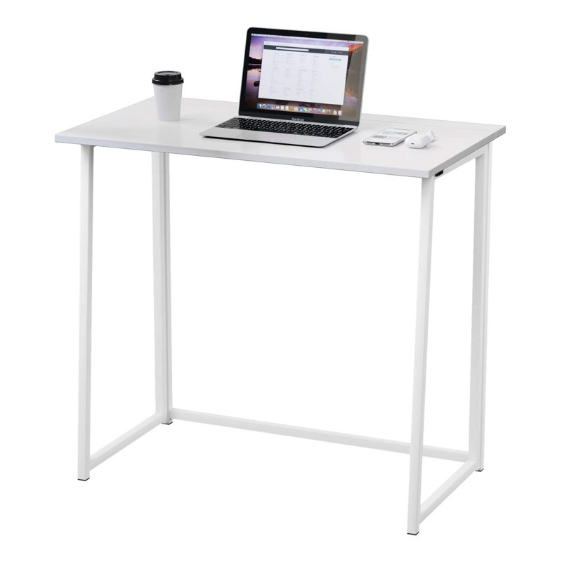 Dontavias Metal Base Computer Desk, White