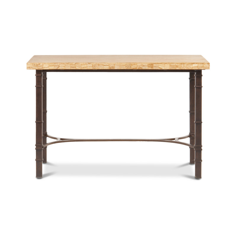 San Marco - Outdoor Dining Table w/ Sandstone Top & Hand Painted Aluminum Base
