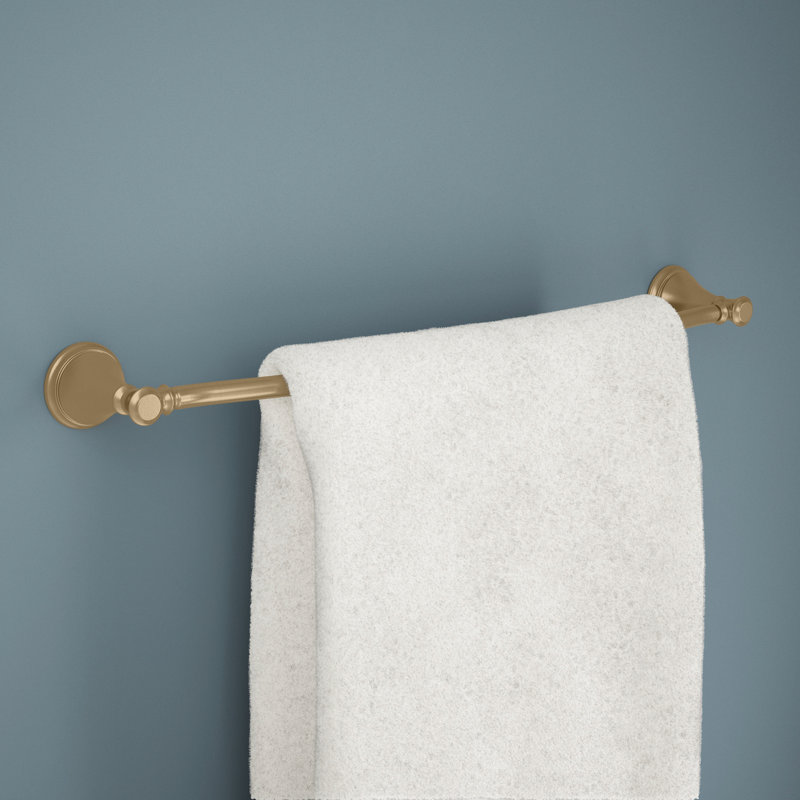 Cassidy 24" Wall Mounted Towel Bar, Brilliance Champagne Bronze, 3.62'' H X 24.06'' L X 4.53'' D