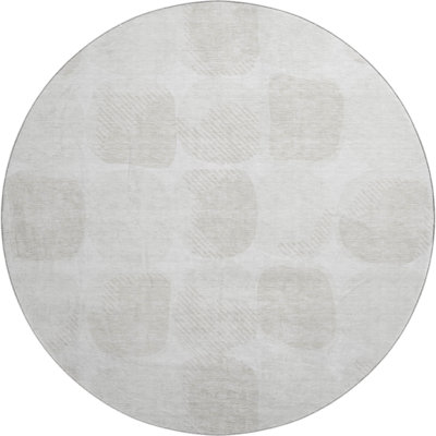 Premium Machine Washable Prisco Ivory Rug