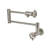 Kingston Brass Wendell Two-Handle 1-Hole Wall Mount Pot Filler Faucet with Knurled Handle-88082873