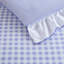 Édredon 4 pièces, motif, double bordure à volants, coussin blanc assorti, microfibre brossée, deuxième couche douce, lavable en machine ronde-131527150-131527148