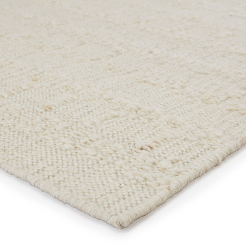 Jaipur Living Caldara LEO06 Handmade Solid Ivory Area Rug (6'x9'), Rectangle 6' x 9'