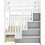 Lit double superposé au-dessus d'un lit blanc avec tiroirs et rangement - pour 4 personnes, garde-corps fiables et ciblés, pour 2 personnes pouvant accueillir 4 personnes, rehaussé par une option pratique